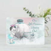 Invitation Fille Princesse 1er Anniversaire (Debout devant)