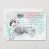 Invitation Fille Princesse 1er Anniversaire (Dos)