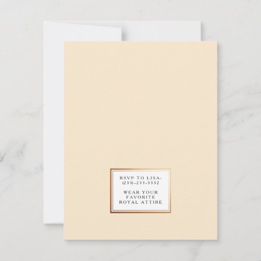 Invitation Fille princesse Anniversaire | Parti à thème (Dos)