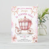Invitation Fille Princesse Il était une fois 8e anniversaire (Debout devant)