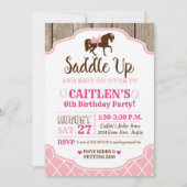 Invitation Fille princesse Saddup Pony Anniversaire (Devant)
