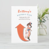 Invitation Fille qui fait du skateboard (Debout devant)