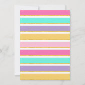 Invitation Fille Rainbow Donuts Diapeurs Baby Sprinkle Douche (Dos)