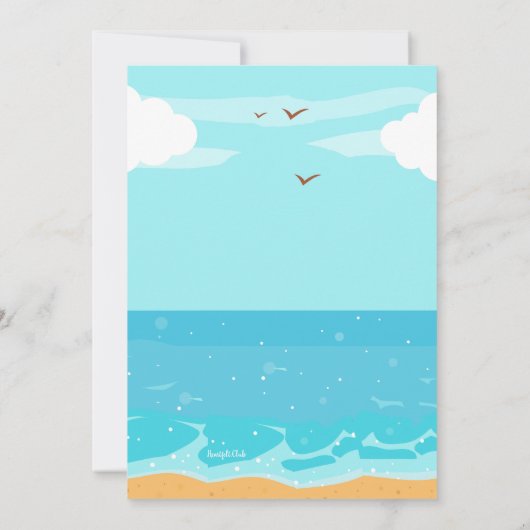 Invitation Fille Regardant La Mer (Dos)