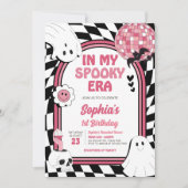 Invitation Fille Retro Fantôme Halloween Anniversaire (Devant)