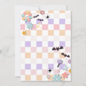 Invitation Fille Retro Super Petit Boo fête d'anniversaire (Dos)