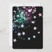 Invitation Fille Roller Patinage Noir Neon fête d'anniversair (Dos)