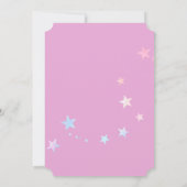 Invitation Fille Roller Ski de couleur sauvage fête d'anniver (Dos)