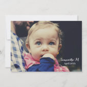 Invitation Fille rose 1er anniversaire (Dos)
