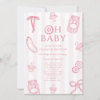 Fille Rose Baby Shower Pickles & Pacifiers