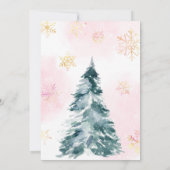 Invitation Fille rose Bébé il fait froid dehors Baby Shower (Dos)