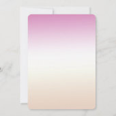 Invitation Fille Rose Blush Peach Empreinte de léopard Tie Te (Dos)