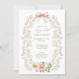 Invitation Fille Rose Coquette Filles Fête de Nuit Fête