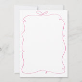 Invitation Fille Rose dessinée à la main avec Baby shower élé (Dos)