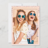 Invitation Fille rose en or confetti rose pâle chic Sweet 16 (Dos)