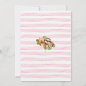 Invitation Fille rose florale mignonne Sloth Baby shower Invi (Dos)