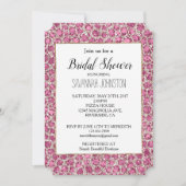 Invitation Fille rose glam Parties scintillant Empreinte de l (Devant)