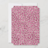 Invitation Fille rose glam Parties scintillant Empreinte de l (Dos)