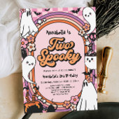 Invitation Fille rose Halloween Photo 2e fête d'anniversaire