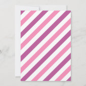 Invitation Fille rose mignonne moderne Anniversaire - 4ème an (Dos)