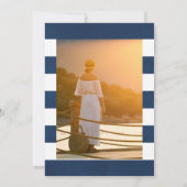 Invitation Fille rose Nautique Fête de la vie (Dos)