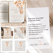 Invitation Fille Rose On Peut Attendre ! Baby shower