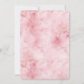 Invitation Fille Rose Peach Purple Burgundy Aquarelle Florale (Dos)