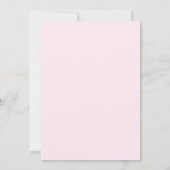 Invitation Fille Rose Préparatoire Baby Shower (Dos)