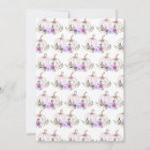 Invitation Fille Rose Twins Citrouille Automne Baby shower d' (Dos)