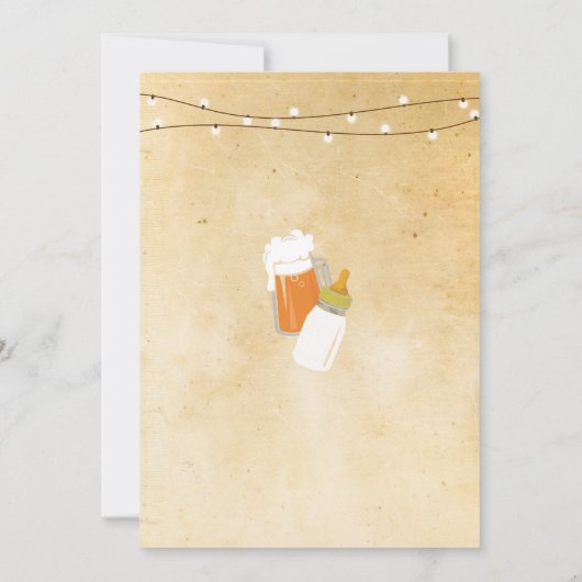 Invitation Fille rustique de baby shower brassant (Dos)