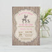 Invitation Fille rustique d'invitation de baby shower de (Debout devant)