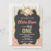 Invitation Fille sauvage d'invitation d'anniversaire de (Devant)