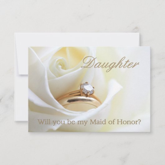 Invitation Fille, s'il te plaît, sois ma servante d'honneur ? (Devant)