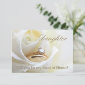 Invitation Fille, s'il te plaît, sois ma servante d'honneur ? (Debout devant)