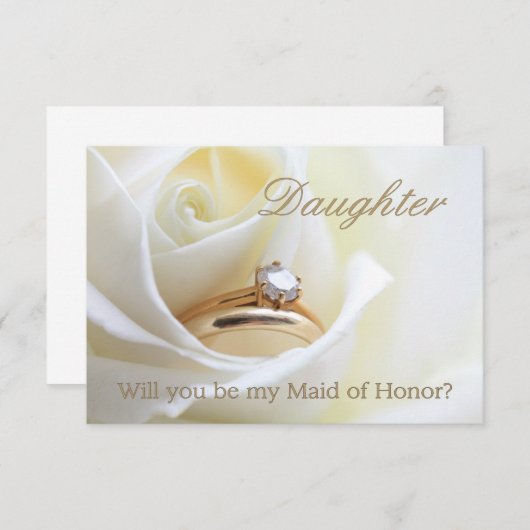 Invitation Fille, s'il te plaît, sois ma servante d'honneur ? (Devant / Derrière)