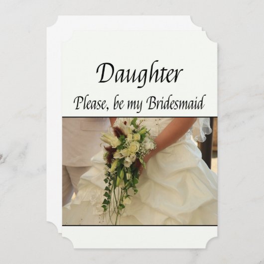 Invitation Fille S'il vous plaît être Bridesmaid (Devant / Derrière)