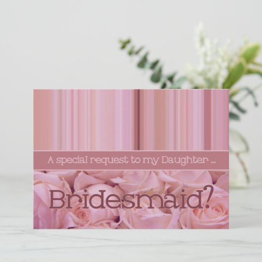 Invitation Fille S'il vous plaît être Bridesmaid (Debout devant)