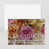 Invitation Fille S'il vous plaît être Bridesmaid (Devant / Derrière)