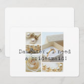 Invitation Fille S'il vous plaît être Bridesmaid (Devant / Derrière)