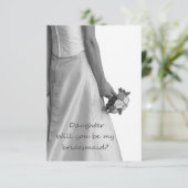 Invitation Fille S'il vous plaît être Bridesmaid (Debout devant)