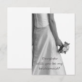 Invitation Fille S'il vous plaît être Bridesmaid (Devant / Derrière)