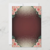 Invitation Fille Silhouette, Confetti Floral Quinceañera (Dos)