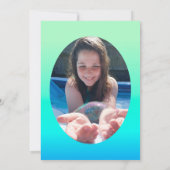 Invitation Fille Sirène arc-en-ciel Fairytale Photo d'anniver (Dos)