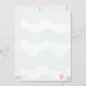 Invitation Fille Sirène Bash fête d'anniversaire Corail vert (Dos)