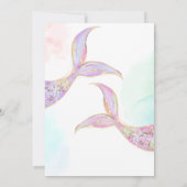 Invitation Fille Sirène sous la mer Deuxième anniversaire (Dos)