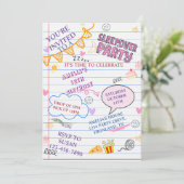 Invitation Fille Sleepover Ado Fête Enfants Stwood Anniversai (Debout devant)