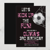 Invitation Fille Soccer Sports Jeu Anniversaire Fête (Devant / Derrière)