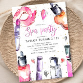 Invitation Fille Spa fête d'anniversaire