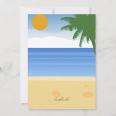 Invitation Fille sur la Plage (Dos)