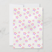 Invitation Fille teint rose Bowling Anniversaire (Dos)